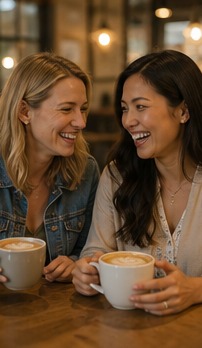 A warm lifestyle photograph representing just because