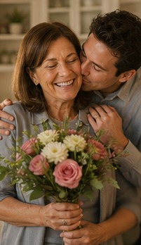 A warm lifestyle photograph representing mother's day